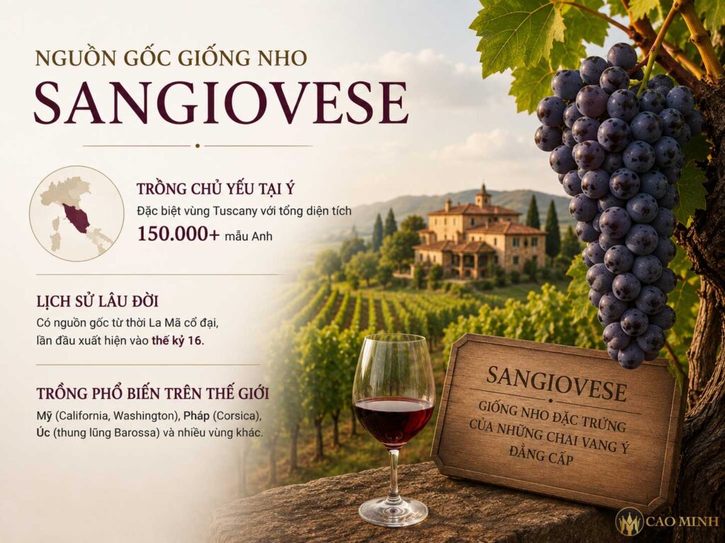 Tìm hiểu về giống nho Sangiovese có nguồn gốc tại Ý