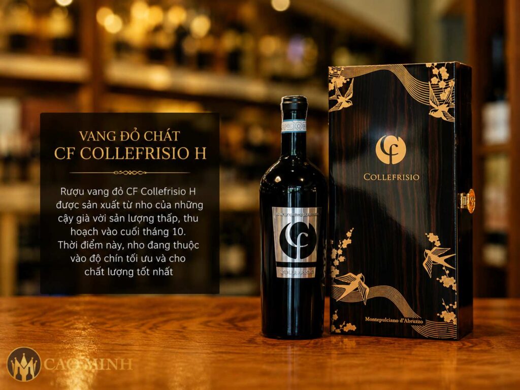 Rượu CF Collefrisio H được sản xuất với quy trình lên men lâu dài