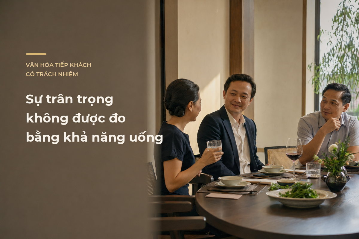 [baophapluat.vn] Văn hóa tiếp khách có trách nhiệm: Khi sự trân trọng không được đo bằng khả năng uống