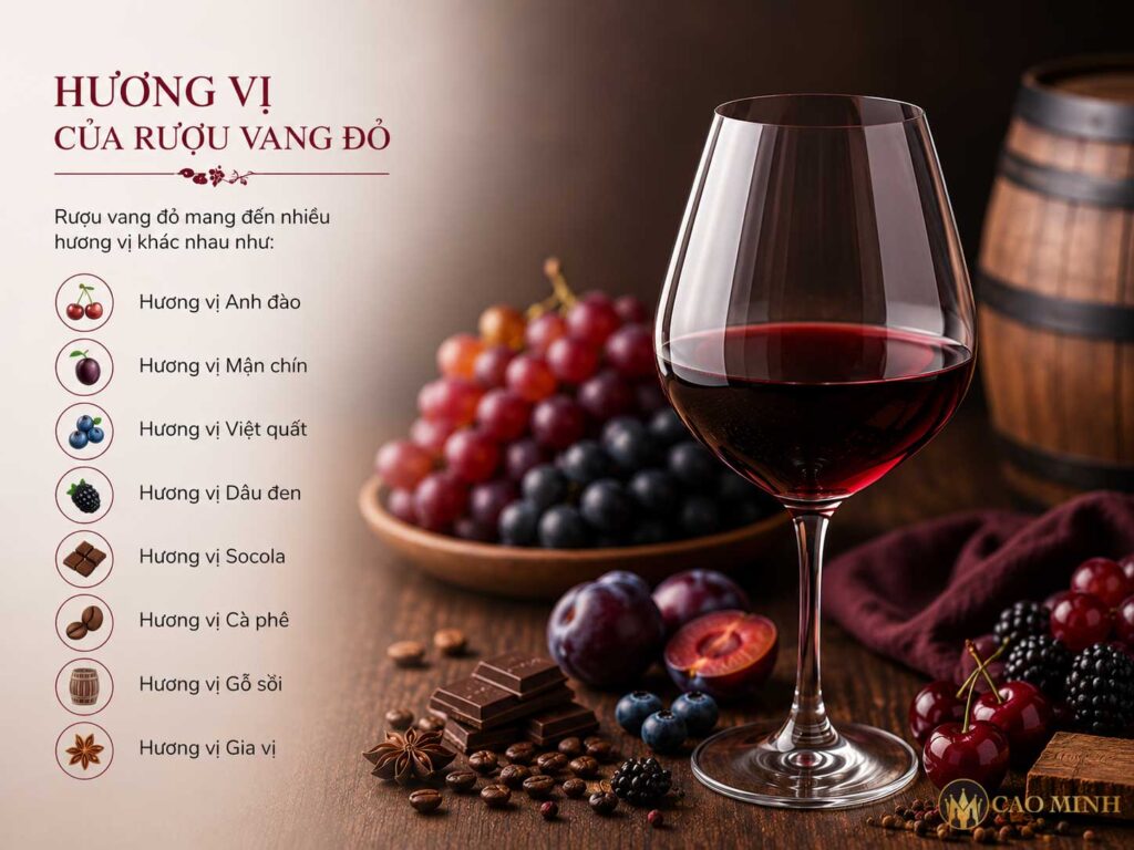 Hương vị của rượu vang đỏ