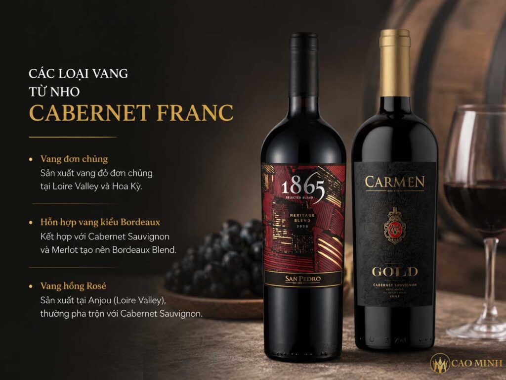 Hỗn hợp vang kiểu Bordeaux được làm từ nho Cabernet Franc