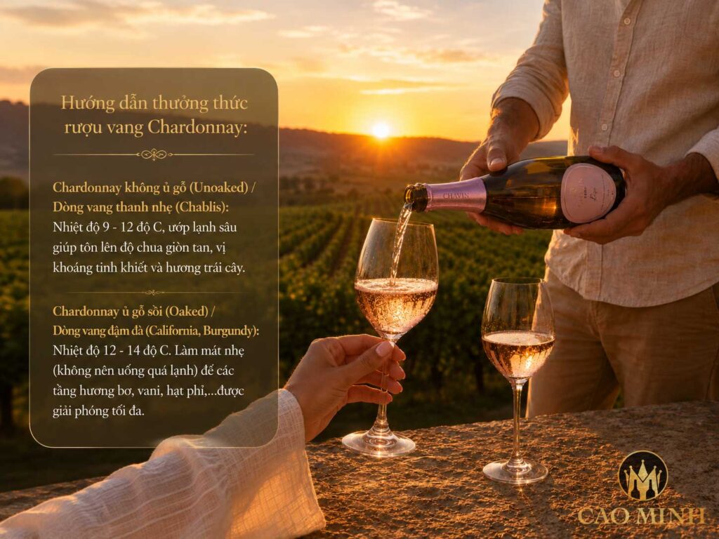 Cách thưởng thức rượu vang Chardonnay đúng chuẩn