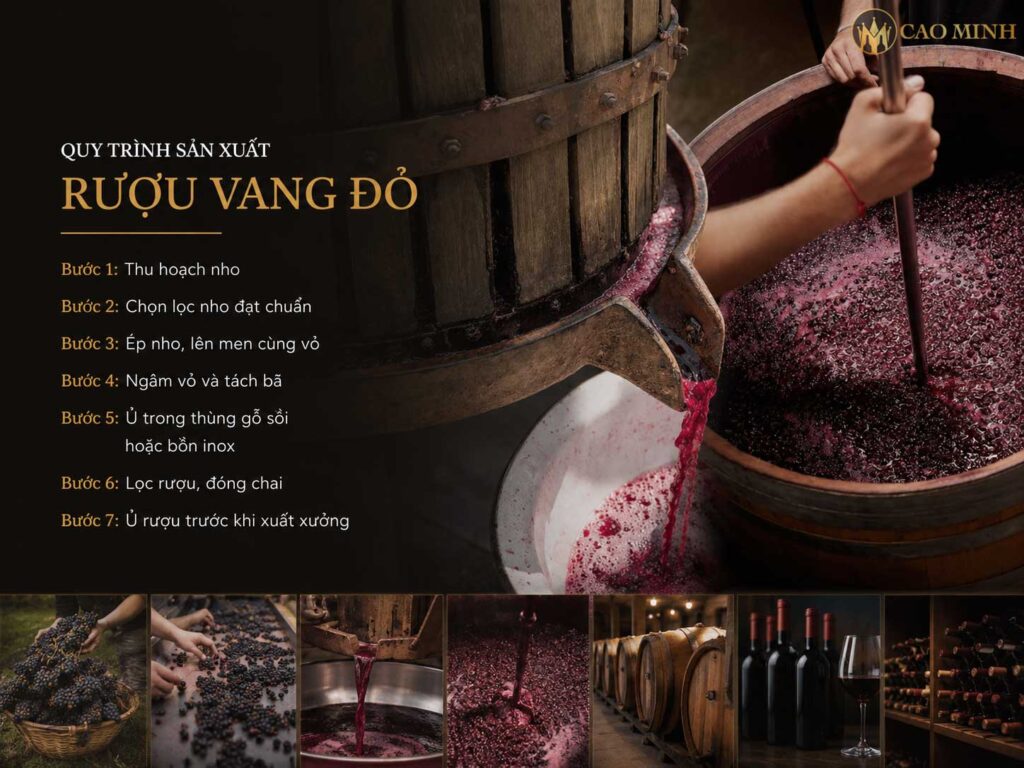 Thu hoạch nhỏ để sản xuất rượu vang đỏ