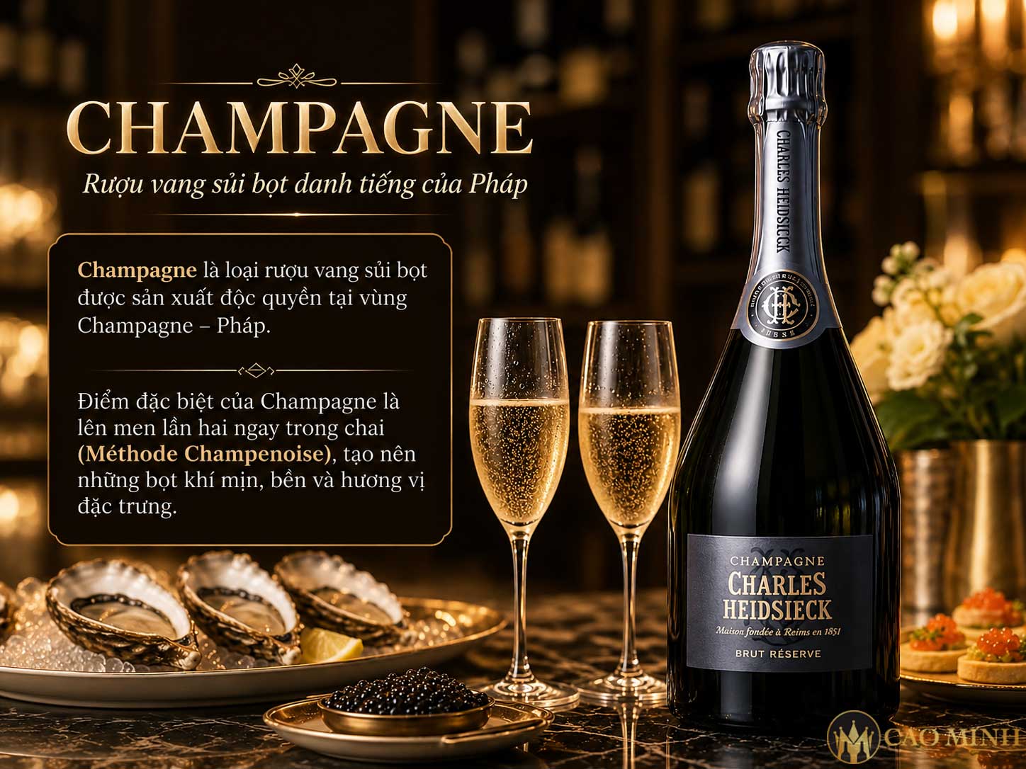 Hướng dẫn cách phân biệt vang đỏ và Champagne đơn giản, dễ làm