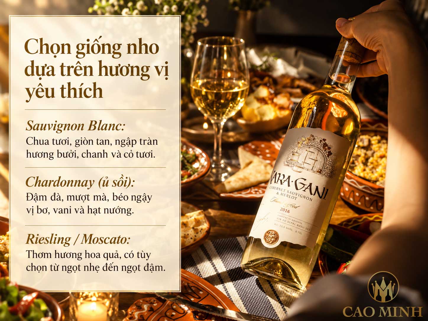 Cách uống rượu vang trắng tại nhà: Từ chọn ly đến nhiệt độ phục vụ